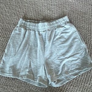 Light Gray Women's Elastic Waist Casual Shorts